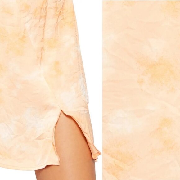 Nwt Free People Martine Flirt Tie Dye Mini Skirt Size 6 Peach New With Tags Boho - Picture 3 of 11